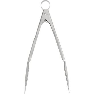 Cuisipro 9.5 Inch Stainless Steel Locking Tongs in Silver at Nordstrom