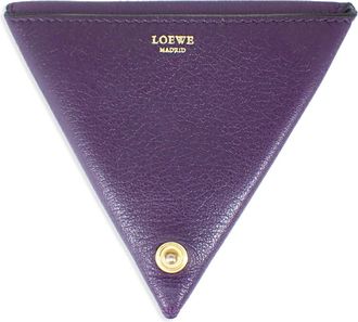 Loewe Gold Leather Coin Purse/Coin Case (Pre-Owned)