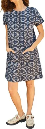 Ace & Jig Nat Button Front Mini Shift Dress in Compass at Nordstrom, Size Xx-Small