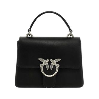Pinko Handbags, female, Black, Size: ONE SIZE Mini Love Handbag