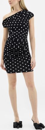 Self Portrait Womens Polka dot draped minidress
