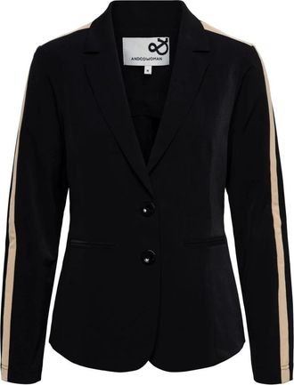 &Co Woman Ongevoerde Travel Blazer - Dames - Blazers - Zwart - L - Jassen