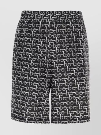 Burberry silk printed relaxed-fit bermuda shorts