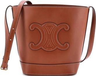 Celine Cuir Triomphe Leather Small bucket bag - Brown