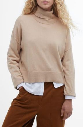 Barbour Shelby Knit Turtleneck Sweater in Camel at Nordstrom Rack, Size 14 Us / 18 Uk