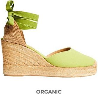 8 by YOOX ORGANIC COTTON WEDGE ESPADRILLES