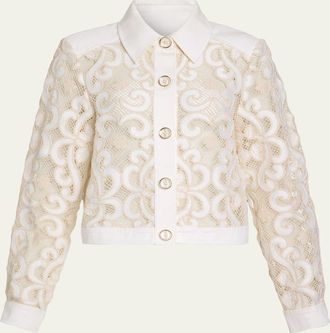Ramy Brook Sapphire Embroidered Jacket