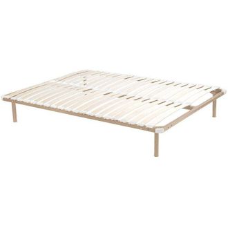 Vente-Unique Vente-unique - Rete a doghe 140 x 190 cm Beige - 2x19 doghe - smontato con piedi - kalista di ysm&eacute;e