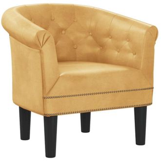 vidaXL Sill&oacute;n De Cuero Sint&eacute;tico Dorado Vidaxl