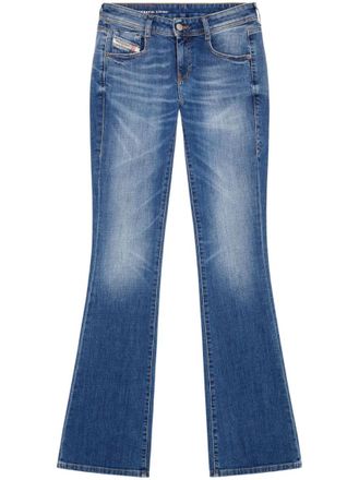 Diesel Blue Flared Mid Rise Jeans
