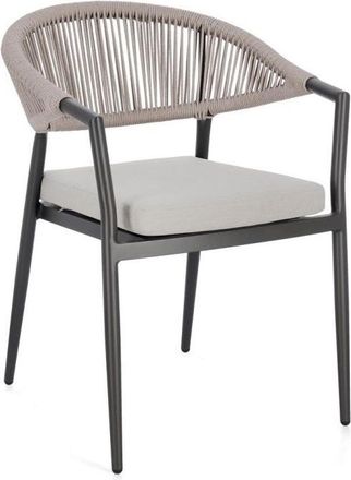 BIZZOTTO Premium Outdoor Stuhl Millor mit Armlehnen - Anthrazit/Beige