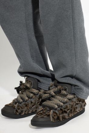 Lanvin Curb Sneakers, Mens, Grey
