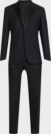 Brioni Men & apos;s Solid Wool Tuxedo