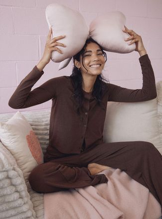 Twik Womens Ultra-comfortable solid lounge cardigan