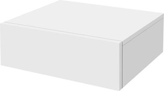 ML Design Ml-design Mesita De Noche Colgante Con 1 Caj&oacute;n 46 X 30 X 15 Cm Mesilla Color Blanco Mate Mueble Sin Tiradores Escritorio De Pared Cajonera Flotante Es