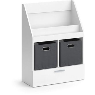 Vicco Librer&iacute;a Luigi, Blanco, 72 X 96.2 Cm Con Cajas Plegables