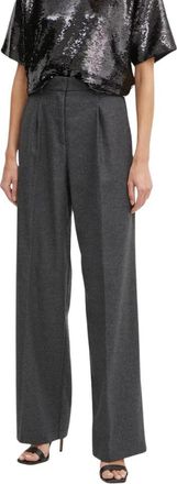 Forte_Forte My Pants - Dames - Wijde Broeken - Grijs - S - Wol - Broeken