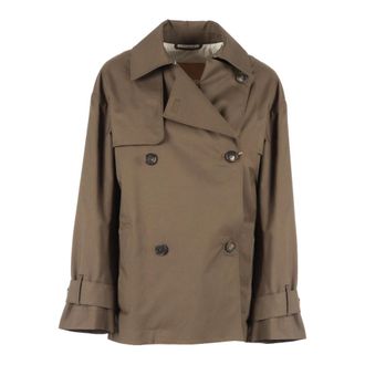 Max Mara Trench Coats, female, Green, Size: 2XS Zeno Trench Coat