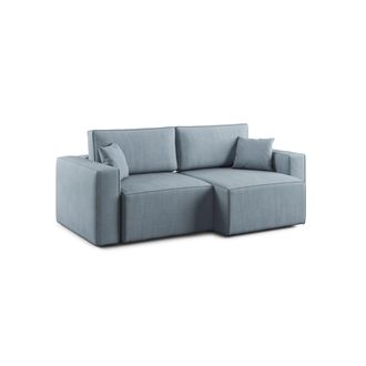 Divani.Store Morfeo Sof&aacute; Con Asiento Extra&iacute;ble En Tela Impermeable 180 Cm Azul Claro