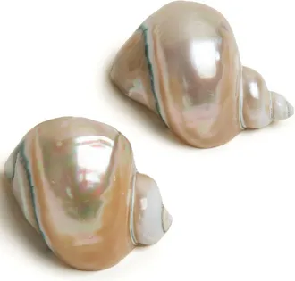 Gohar Shell Napkin Rings (Set Of Two) - Unisex - Mother Of Pearl