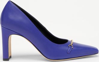 Russell & Bromley MARLEY Womens Blue Leather Snaffle Detail Court Heel