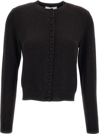 Lisa Yang Korte Kasjmier Vest - Dames - Cashmere truien - Bruin - M - Kasjmier - Truien & Vesten