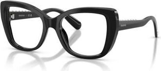 Swarovski 51mm Butterfly optical glasses in Black at Nordstrom