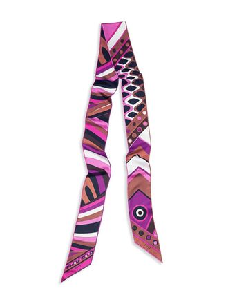 Pucci Vivara-print scarf - women - Silk - One Size - Pink