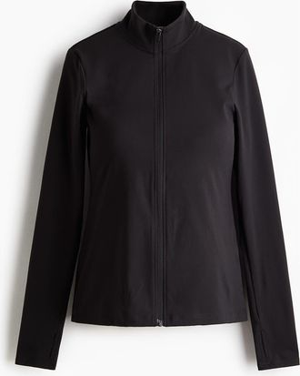 H&M Mama Zip-through Sports Jacket in Black at Nordstrom, Size Xx-Large