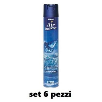 Trade Shop Trade Shop - Set 6 Pz Deodorante Per Ambiente Spray Profumo Casa Fresco 300 Ml Oceano