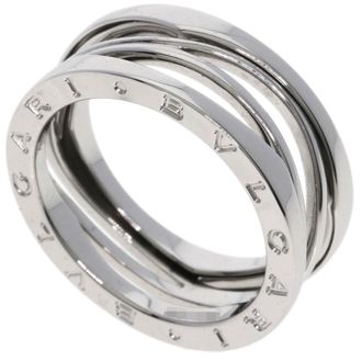 Bulgari Silver White Gold (18K) Band Ring (Pre-Owned)
