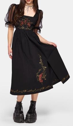 Disturbia Phoenix Midi Dress in Black at Nordstrom, Size 10