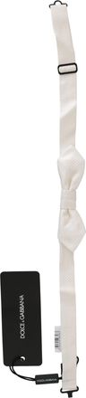 Dolce & Gabbana Silk Bow Tie - White