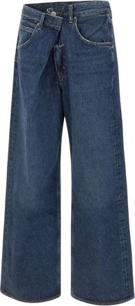 A Gold E Vana Fold Jeans - Dames - Loose Fit Jeans - Blauw - W30 - Katoen - Jeans
