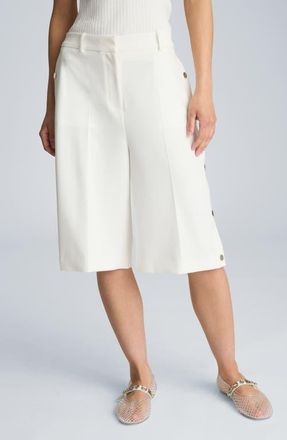 Kenneth Cole High Rise Long Shorts in Pure White at Nordstrom, Size 12
