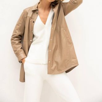 Mauritius Mahi Leather Jacket In Toffee