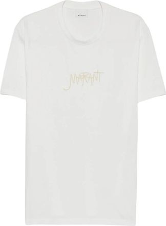 Isabel Marant Honore T-shirt - Heren - T-shirts - Wit - XL - Katoen - Tops