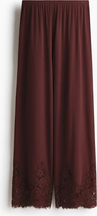 H&M Pyjamahose mit Spitze - Brown
