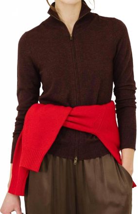 Isabel Marant Cecile Two-Way Zip Jacket In Burgundy