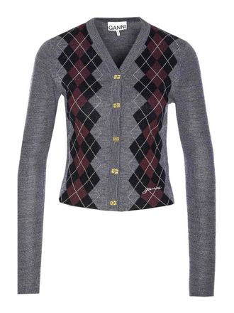 Ganni Grey Cardigan
