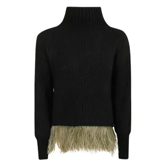 La DoubleJ Dames, Truien, Zwart, Maat: XS Wol