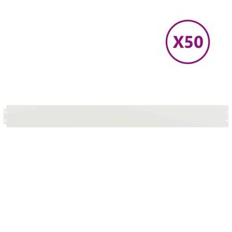 Berkfield Home Lawn Edgings 50 pcs White 10x103 cm Cold-rolled Steel