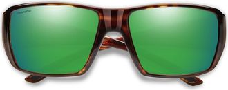 Smith Guides Choice XL 63mm ChromaPop Polarized Oversize Square Sunglasses in Tortoise /Glass Green Mirror at Nordstrom