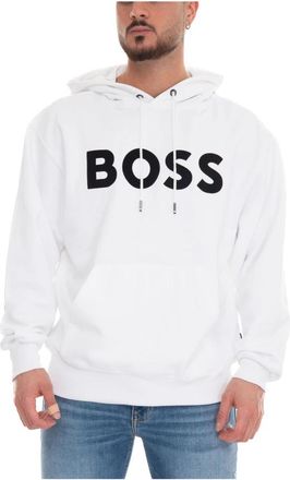 HUGO BOSS Sullivan 08 Sweatshirt met capuchon - Heren - Hoodies - Wit - 2XL - Katoen - Hoodies & sweatvesten