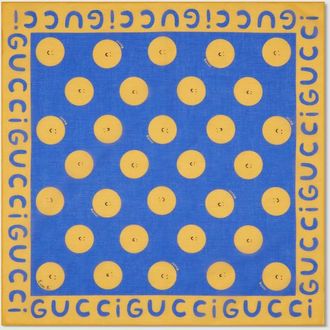 Gucci Kids - Printed Cotton Bandana, Blue
