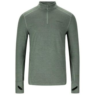 ENDURANCE Tune V2 Melange Midlayer Laufshirt f&uuml;r Herren | oliv