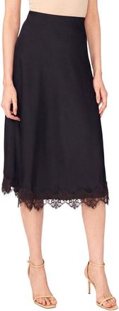 CeCe by Cynthia Steffe Satin Bias Midi Skirt