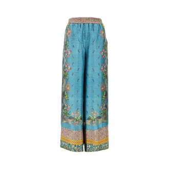 Pierre-Louis Mascia Printed silk wide-leg pants Woman M