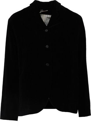 Apuntob Boxy Three-Button Rounded Hem Blazer