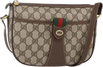 Gucci Pre-owned Plastic Crossbody Tas - Dames - Vintage Schoudertas - Beige - ONE Size - Vintage